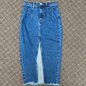 Showpo. Midi Denim Skirt